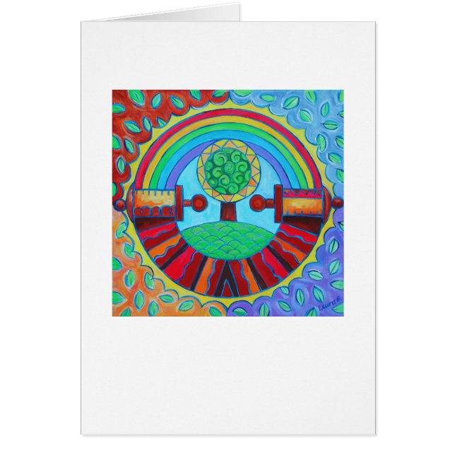 Rainbow Mandala Card (Front)
