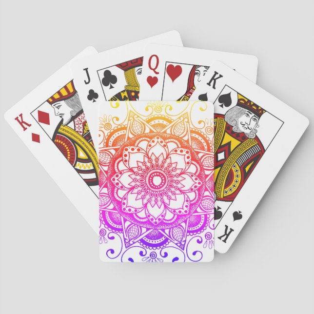 Rainbow Mandala Deck of Cards (Back)