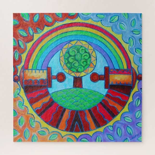 Rainbow Mandala Jigsaw Puzzle (Vertical)