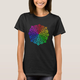 Rainbow Mandala Lotus Flower Sacred Geometry Yoga  T-Shirt