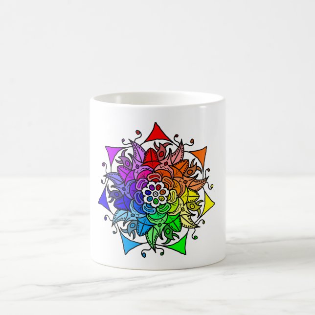 Rainbow Mandala Mug 11 oz. (Center)