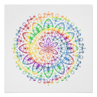 Rainbow Mandala Pattern Design
