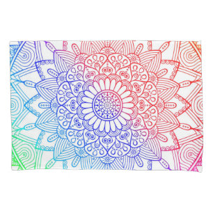 Rainbow Mandala Pillowcase