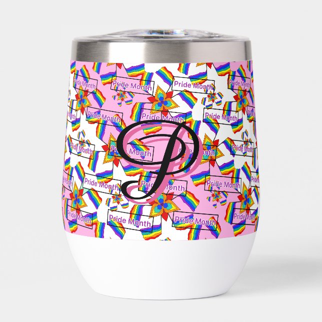 Rainbow Mandala Pride Monogram - Vibrant Geometric (Front)