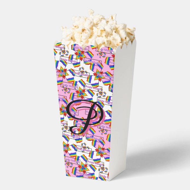 Rainbow Mandala Pride Monogram - Vibrant Geometric Favour Box (Popped)
