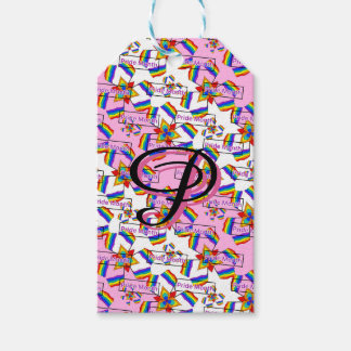 Rainbow Mandala Pride Monogram - Vibrant Geometric Gift Tags