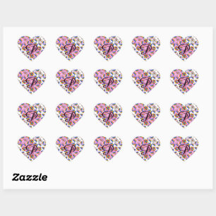 Rainbow Mandala Pride Monogram - Vibrant Geometric Heart Sticker