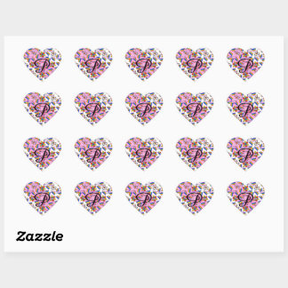 Rainbow Mandala Pride Monogram - Vibrant Geometric Heart Sticker
