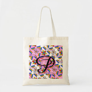 Rainbow Mandala Pride Monogram - Vibrant Geometric Tote Bag