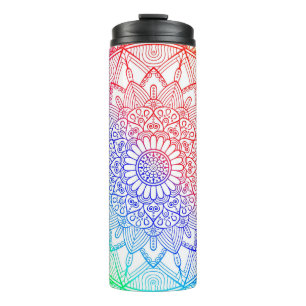 Rainbow Mandala Thermal Tumbler