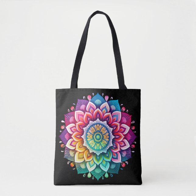 Rainbow Mandala  Tote Bag (Front)