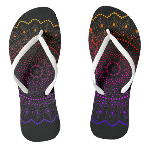 Rainbow Mandala Yoga Mat Thongs