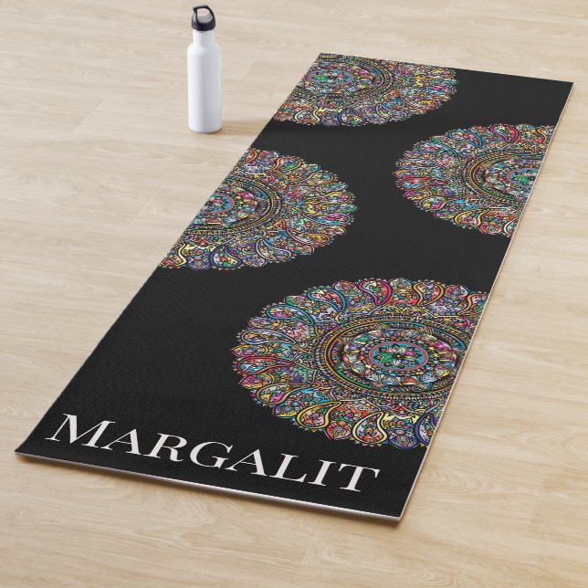 Rainbow Mandalas Mandala Relaxation Pilates Yoga Mat (In Situ)