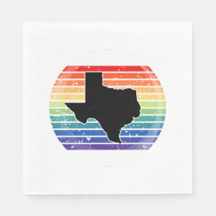 Rainbow Map Design for proud LGBTQIA Texan Napkin