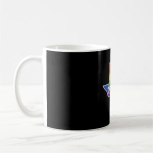 Rainbow Map of Texas Design for proud LGBT+ Texans Coffee Mug