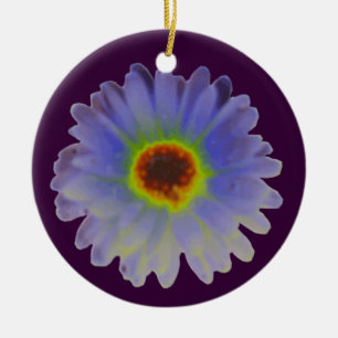 Rainbow Marigold Custom Birthday Pendant Ceramic Tree Decoration