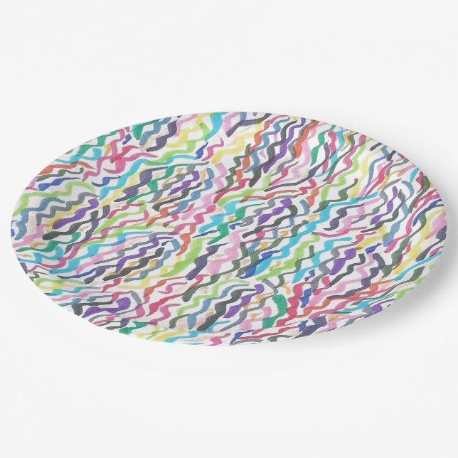 Rainbow Marks  Paper Plate (Angled)