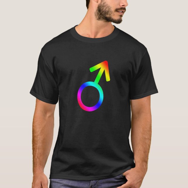 Rainbow Mars Glyph T-Shirt (Front)