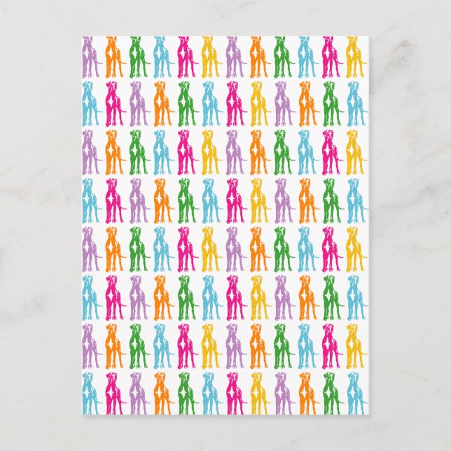 Rainbow Mastiff Pattern Postcard (Front)