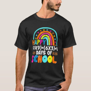 Rainbow Math Formula Happy 100 Days School 100th D T-Shirt
