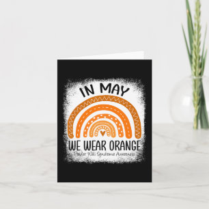 Rainbow May We Wear Orange Prader Willi Syndrome A Card