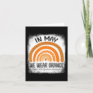 Rainbow May We Wear Orange Prader Willi Syndrome A Card
