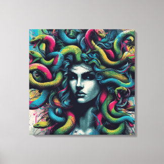 rainbow medusa canvas print