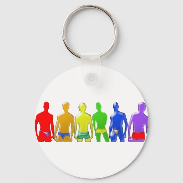 Rainbow Men Key Ring (Front)