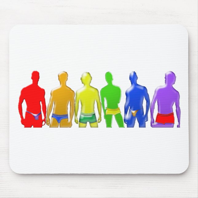 Rainbow Men Mouse Pad (Front)