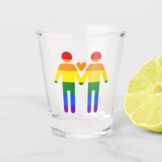 Rainbow Men Shot Glass (Front)