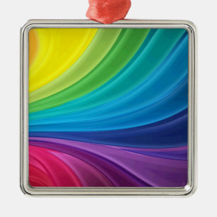 rainbow metal ornament