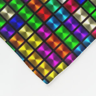 Rainbow Metallic Block Blanket