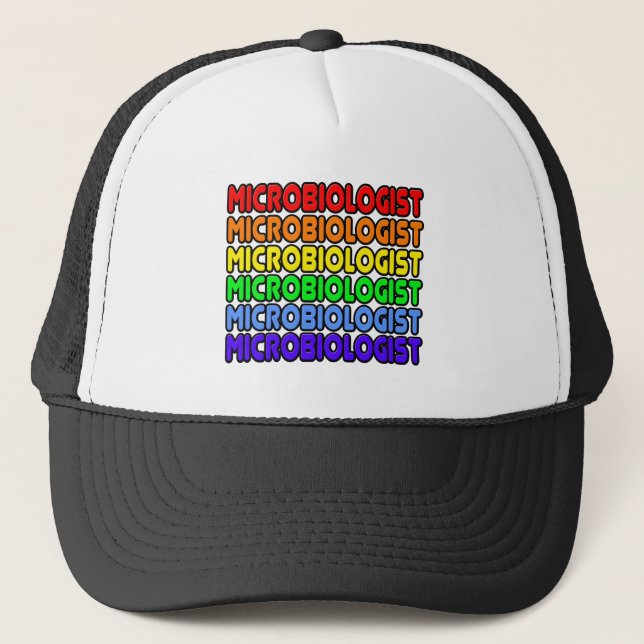 Rainbow Microbiologist Trucker Hat (Front)