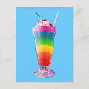 Rainbow Milkshake Postcard