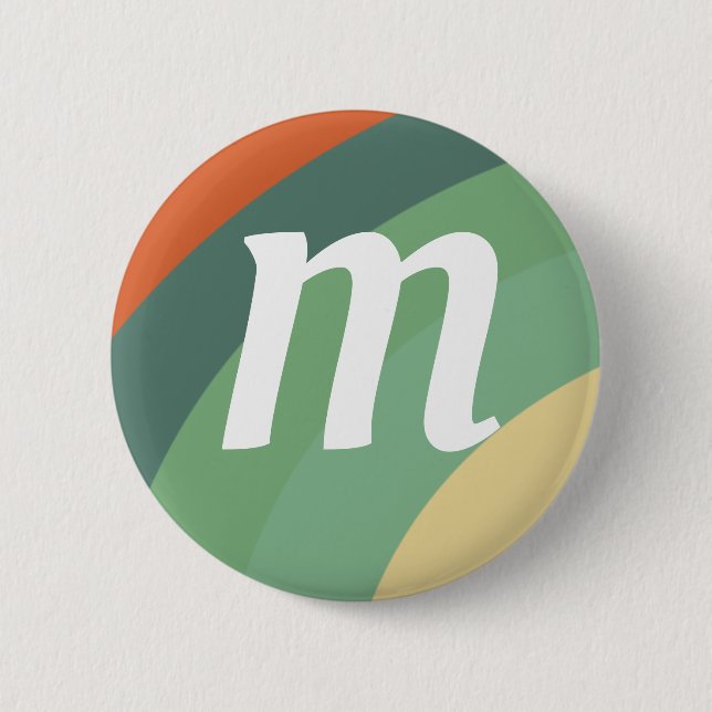 Rainbow Minimalist Stripes Handmade  6 Cm Round Badge (Front)