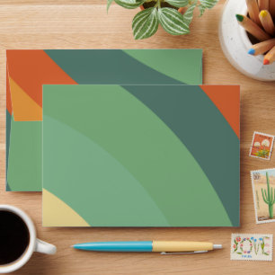 Rainbow Minimalist Stripes Handmade Envelope