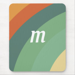 Rainbow Minimalist Stripes Handmade Mouse Pad