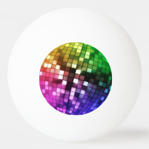 rainbow mirrorball ping pong ball