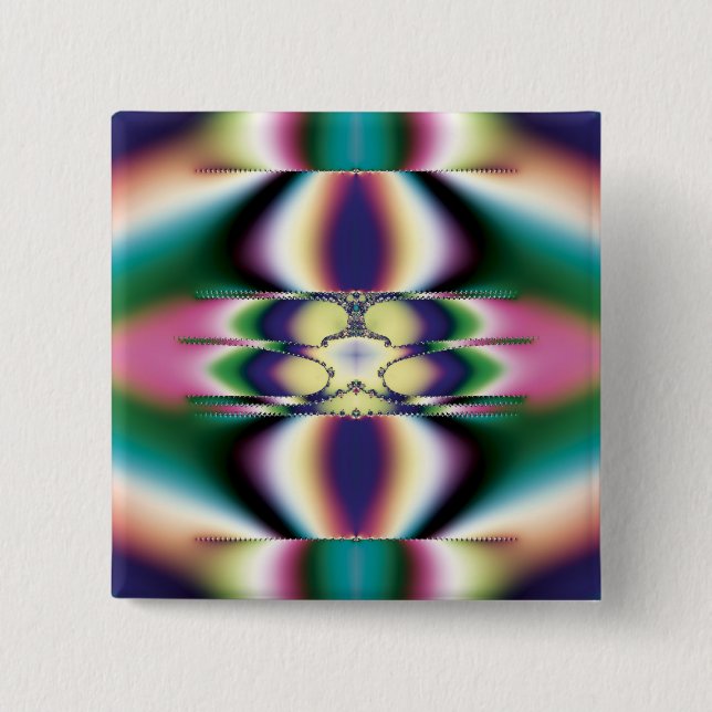 Rainbow Mirrors 15 Cm Square Badge (Front)