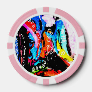 Rainbow mixed poker chips