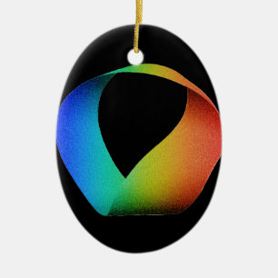 Rainbow Mobius Strip Ceramic Tree Decoration