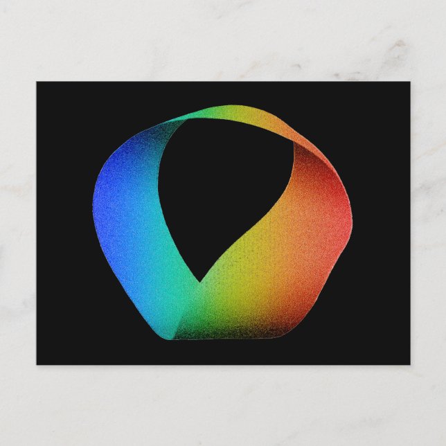 Rainbow Mobius Strip Postcard (Front)