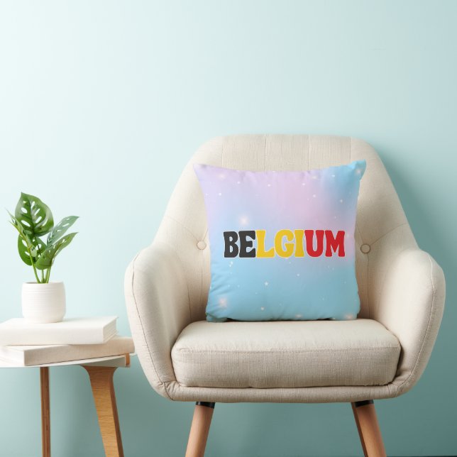 Rainbow Modern Belgium National Flag Apparel Cushion (Chair)