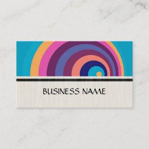 Rainbow Modern Geometric Pattern Business Card
