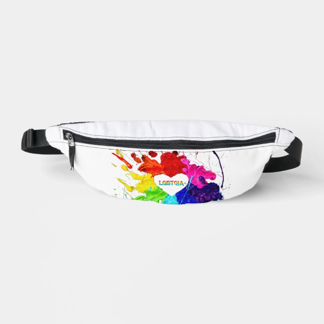 Rainbow Modern Stripe LGBT Bum Bags (Front)