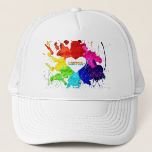 Rainbow Modern Stripe LGBT Trucker Hat