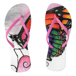 Rainbow Monarch Butterfly Original Fantasy Art Thongs