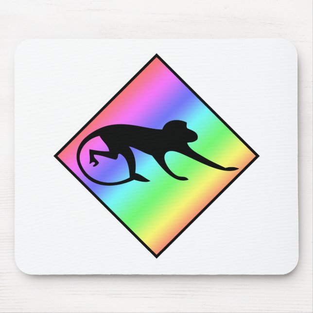 Rainbow Monkey Crossing Mouse Pad (Front)