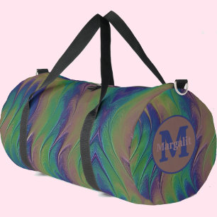 Rainbow Monogram Striped Large Duffel Bag