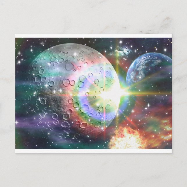 rainbow moon postcard (Front)